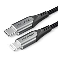 Datový kabel Vention Lightning MFi to USB-C Braided Cable (C94) 2M Gray Aluminum Alloy Type