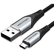 Vention Reversible USB 2.0 to Micro USB Cable 0.5M Gray Aluminum Alloy Type - Datový kabel