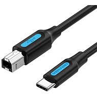 Vention USB-C 2.0 to USB-B Printer 2A Cable 0.5M Black - Datový kabel