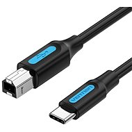 Vention USB-C 2.0 to USB-B Printer 2A Cable 1M Black - Datový kabel