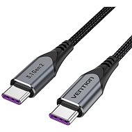 Vention USB-C 3.1 Gen 2 100W 10Gbps Cable 0.5M Gray Aluminum Alloy Type - Datový kabel