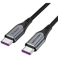 Vention USB-C 3.1 Gen 2 100W 10Gbps Cable 1M Gray Aluminum Alloy Type - Datový kabel