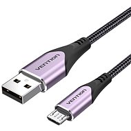 Vention Cotton Braided Micro USB to USB 2.0 Cable Purple 2M Aluminum Alloy Type - Datový kabel