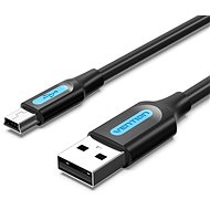 Vention Mini USB (M) to USB 2.0 (M) Cable 0.25M Black PVC Type - Datový kabel