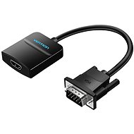 Vention VGA to HDMI Converter with Female Micro USB and Audio Port, 0.15m, Black - Adapter