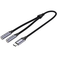 Vention USB-C Male to TRS Audio & Mic Jack 0.3m Gray Aluminum Alloy Type - Redukce