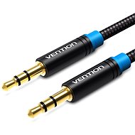 Vention Cotton Braided 3.5mm Jack Male to Male Audio Cable 5m Black Metal Type - Audio kabel