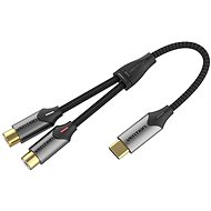 Vention USB-C Male to 2-Female RCA Cable 0.5m Gray Aluminum Alloy Type - Audio kabel