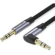 Vention 3.5MM Right Angle Male to Male Flat Aux Cable 0.5M Gray Aluminum Alloy Type - Audio kabel