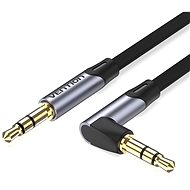 Vention 3.5mm Jack Right Angle Male to Male Flat Aux Cable 1.5m Gray Aluminum Alloy Type - Audio kabel