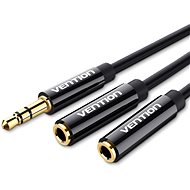 Redukce Vention 3.5mm Male to 2x 3.5mm Female Stereo Splitter Cable 0.3m Black ABS Type