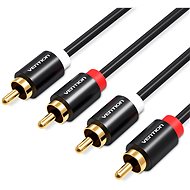 Vention 2x RCA Male to Male Audio Cable 2m Black Metal Type - Audio kabel