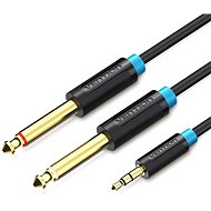 Vention 3.5mm Male to 2x 6.3mm Male Audio Cable 1m Black - Audio kabel