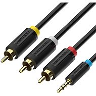 Vention 2.5mm Male to 3x RCA Male AV Cable 2m Black - Video kabel