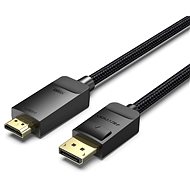 Vention Cotton Braided 4K DP (DisplayPort) to HDMI Cable 3M Black