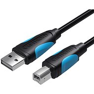 Vention USB-A -> USB-B Print Cable with 2x Ferrite Core 8m Black - Datový kabel