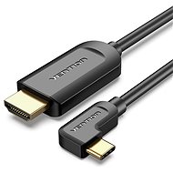 Video kabel Vention Type-C (USB-C) to HDMI Cable Right Angle 1.5m Black