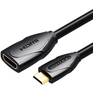 Vention Mini HDMI (M) to HDMI (F) Extension Cable / Adapter 1M Black - Video kabel