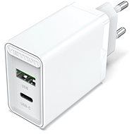 Vention 2-Port USB (A+C) Wall Charger (18W + 20W PD) White - Nabíječka do sítě