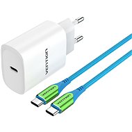 Nabíječka do sítě Vention & Alza Charging Kit (20W USB-C + Type-C PD Cable 1m) Collaboration Type