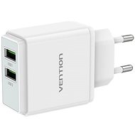 Nabíječka do sítě Vention Dual Quick 3.0 USB-A Wall Charger (18W + 18W) White