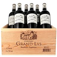 CHATEAU GRAND LYS BORDEAUX SUPÉRIEUR 2019 6×0,75l 14% sada vín Dřevěný box - Víno