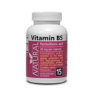Vitamín B5 - kyselina pantothenová 20 mg, 100 kapslí  - Vitamín B