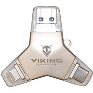Viking USB Flash disk 3.0 4v1 64GB stříbrná - Flash disk