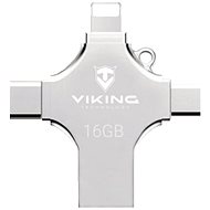 Flash disk Viking USB Flash Disk 16GB 4v1 stříbrný