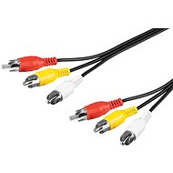 PremiumCord Kabel 3x CINCH-3x CINCH M/M 2m - Video kabel
