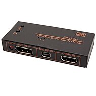 OEM Přepínač HDMI / miniDP / DP -> HDMI, 3:1 - Přepínač
