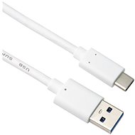 PremiumCord USB-C - USB 3.0 A (USB 3.1 Gen 2, 3A, 10Gbit/s) 0,5m bílá - Datový kabel