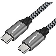 PremiumCord USB-C kabel ( USB 3.2 GEN 2, 3A, 60W, 20Gbit/s ) bavlněný oplet 0,5m - Datový kabel