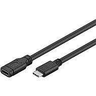 Datový kabel PremiumCord Prodlužovací kabel USB 3.1 konektor C/male - C/female, černý, 1m