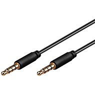 Audio kabel PremiumCord 4-pólový jack M 3.5 -> jack M 3.5, 0.5m