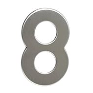 Číslo "8", 50 mm, samolepící, nerez - Domovní číslo