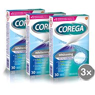 COREGA Whitening Pro čištění zubních náhrad 3× 30 ks - Tablety na čištění zubní protézy