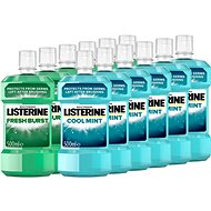 LISTERINE CoolMint 6× 500 ml & FreshBurst 6× 500 ml - Ústní voda