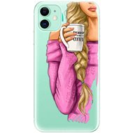 iSaprio My Coffe and Blond Girl pro iPhone 11 - Kryt na mobil