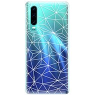 iSaprio Abstract Triangles 03 - White for Huawei P30 - Phone Cover