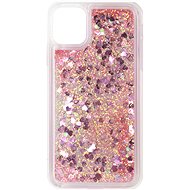 iWill Glitter Liquid Heart Case pro Apple iPhone 11 Pink - Kryt na mobil