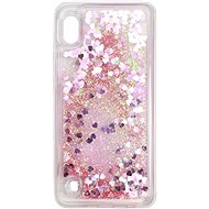 Kryt na mobil iWill Glitter Liquid Heart Case pro Samsung Galaxy A10 Pink