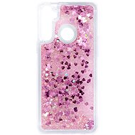 Kryt na mobil iWill Glitter Liquid Heart Case pro Realme C3 Pink