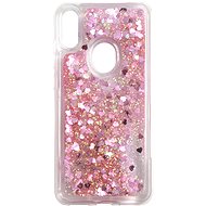 Kryt na mobil iWill Glitter Liquid Heart Case pro Honor 8A / Huawei Y6s Pink
