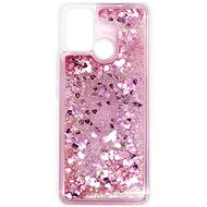 Kryt na mobil iWill Glitter Liquid Heart Case pro Realme 7i Pink