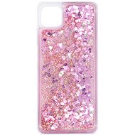 Kryt na mobil iWill Glitter Liquid Heart Case pro Samsung Galaxy A22 5G Pink