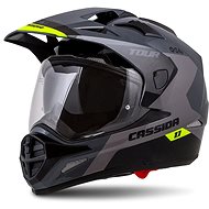 CASSIDA Tour 1.1 Spectre,  (šedá/světle šedá/žlutá fluo/černá) - Helma na motorku