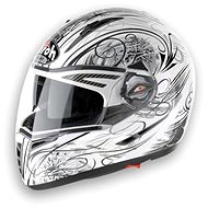 AIROH PIT ONE LOOK PTLO38 - Full-Face Helmet, White - Motorbike Helmet
