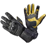 CAPPA RACING Sochi, Leather, Black/Yellow - Motorcycle Gloves
