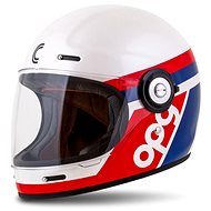 CASSIDA přilba Fibre OPG, CASSIDA (bílá/modrá/červená) - Helma na motorku